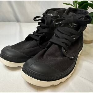 Palladium Pampa‎ Hi Canvas High Top Boots Black Size 10